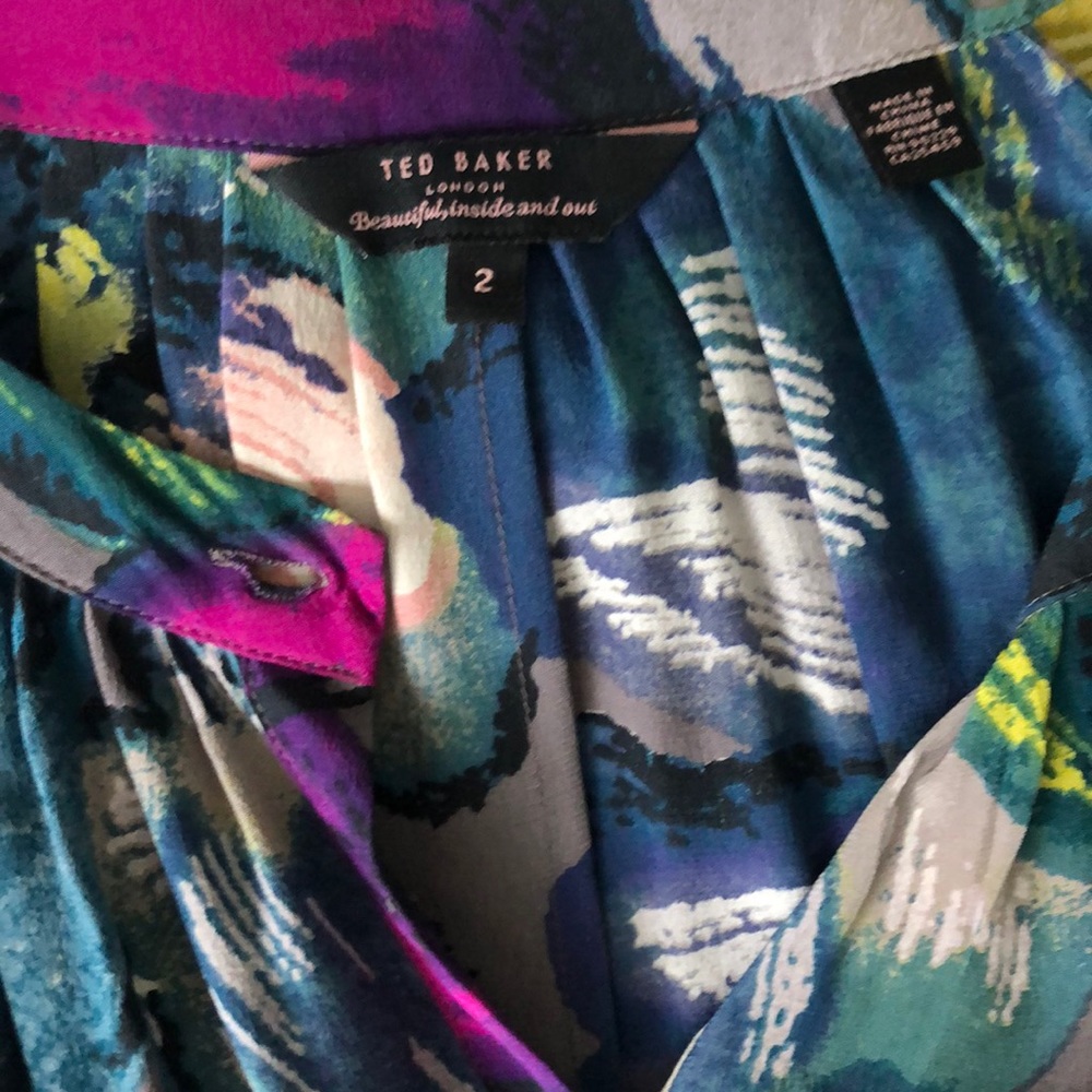 Ted Baker London silk floral print blouse